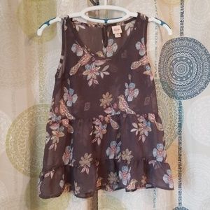 Mossimo Sheer Ruffle Tank